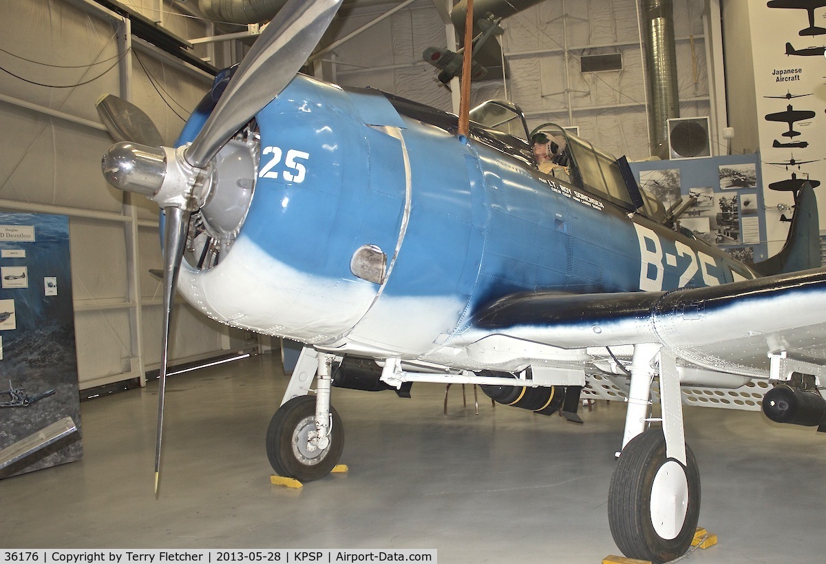 36176, Douglas SBD-5 Dauntless C/N 4815, Displayed at the Palm Springs Air Museum , California