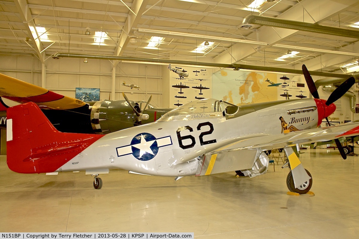 N151BP, 1944 North American P-51D Mustang C/N 122-41448, Displayed at the Palm Springs Air Museum , California