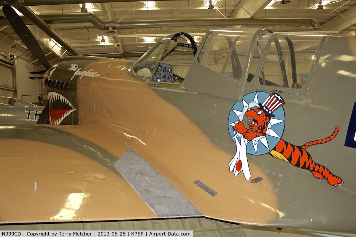 N999CD, 1944 Curtiss P-40N Warhawk C/N 32824, Displayed at the Palm Springs Air Museum , California