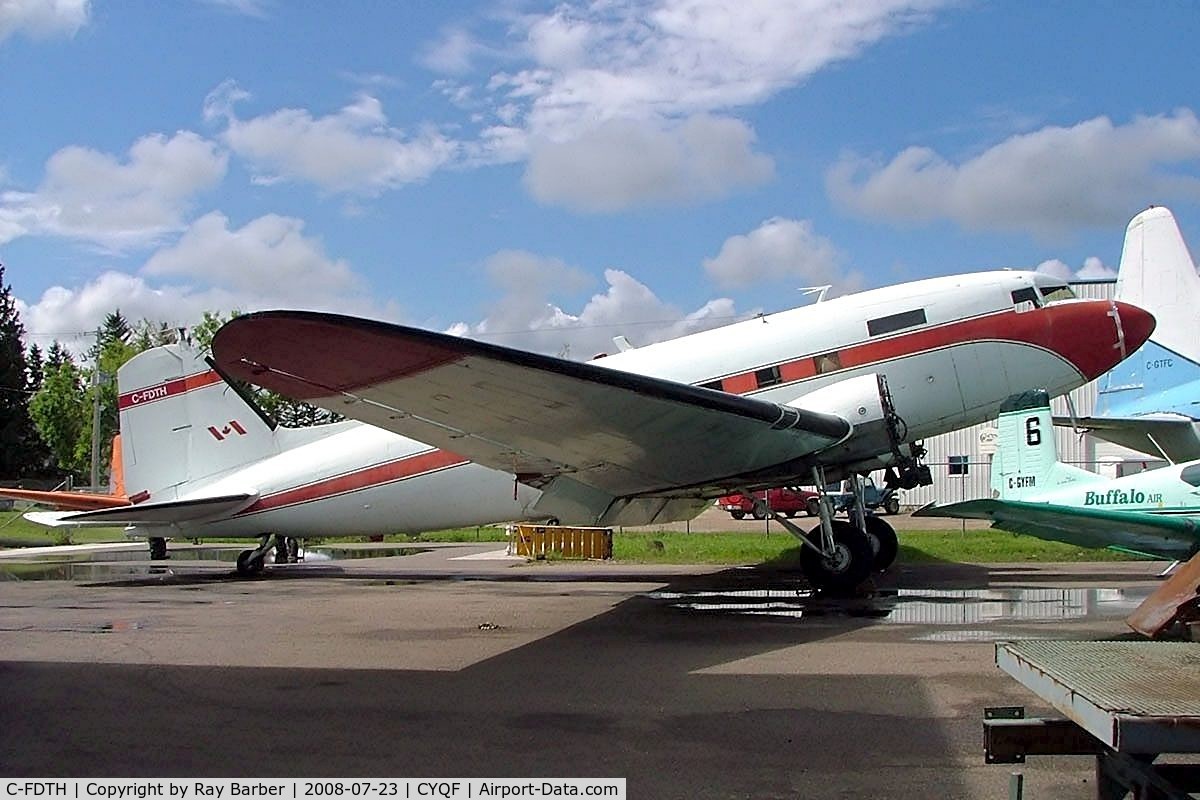 C-FDTH, 1946 Douglas DC-3C C/N 12591, Douglas DC-3C-47A-15-DK [12591] (Buffalo Airways) Red Deer~C 23/07/2008