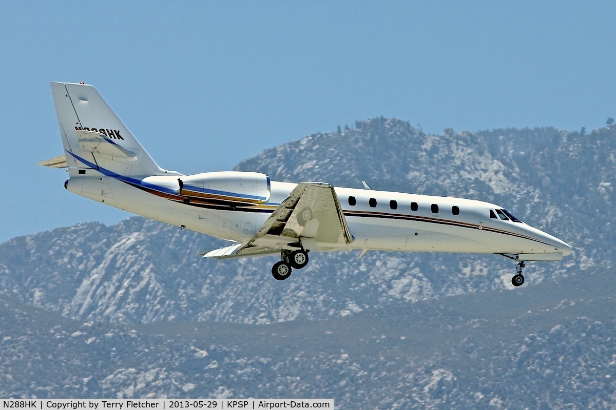 N288HK, 2011 Cessna 680 Citation Sovereign C/N 680-0313, At Palm Springs Airport , California