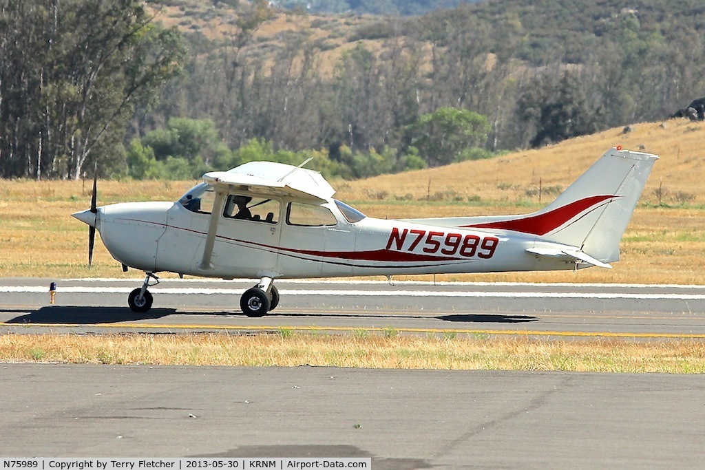 N75989, 1976 Cessna 172N C/N 17268089, At Ramona Airport , California