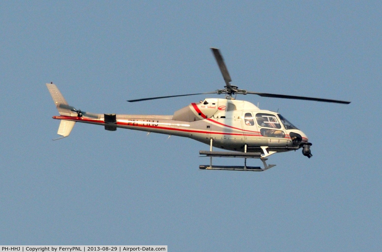 PH-HHJ, Aerospatiale AS-355F-2 Ecureuil 2 C/N 5356, Heli Holland AS355 caught flying over the city of 's-Hertogenbosch, NL.