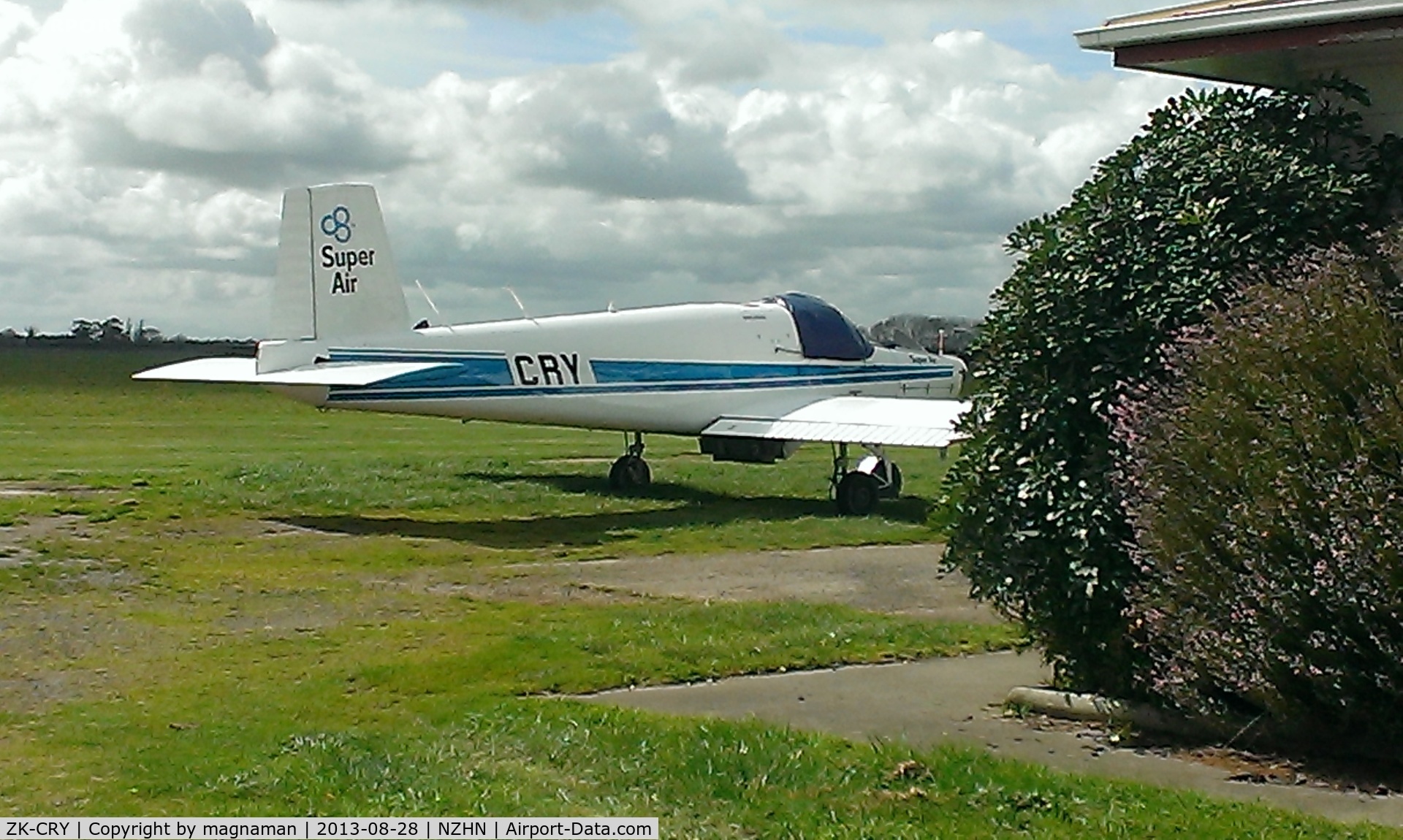ZK-CRY, NZ Aerospace FU24-954 C/N 268, hiding in the hedge!
