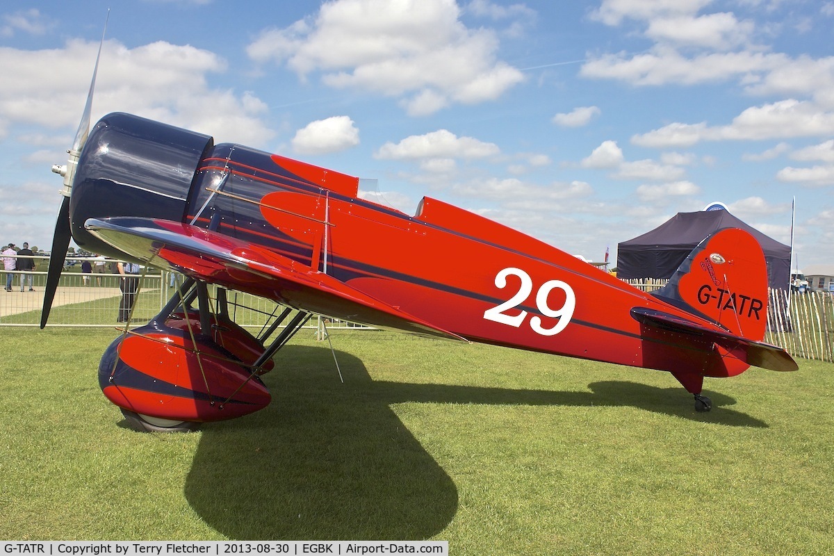 G-TATR, 2012 Travel Air Type R Racer Replica C/N LAA 362-14892, At 2013 LAA Rally at Sywell