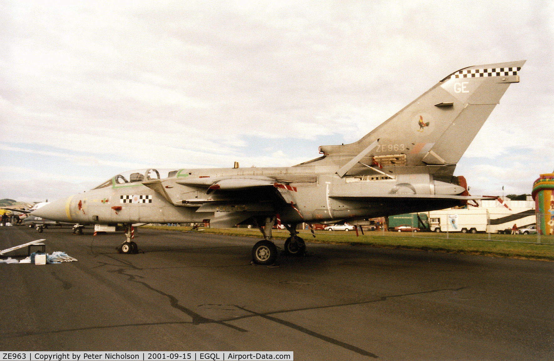ZE963, 1989 Panavia Tornado F.3 C/N 3377, Tornado F.3 of 43 Squadron on display at the 2001 RAF Leuchars Airshow.