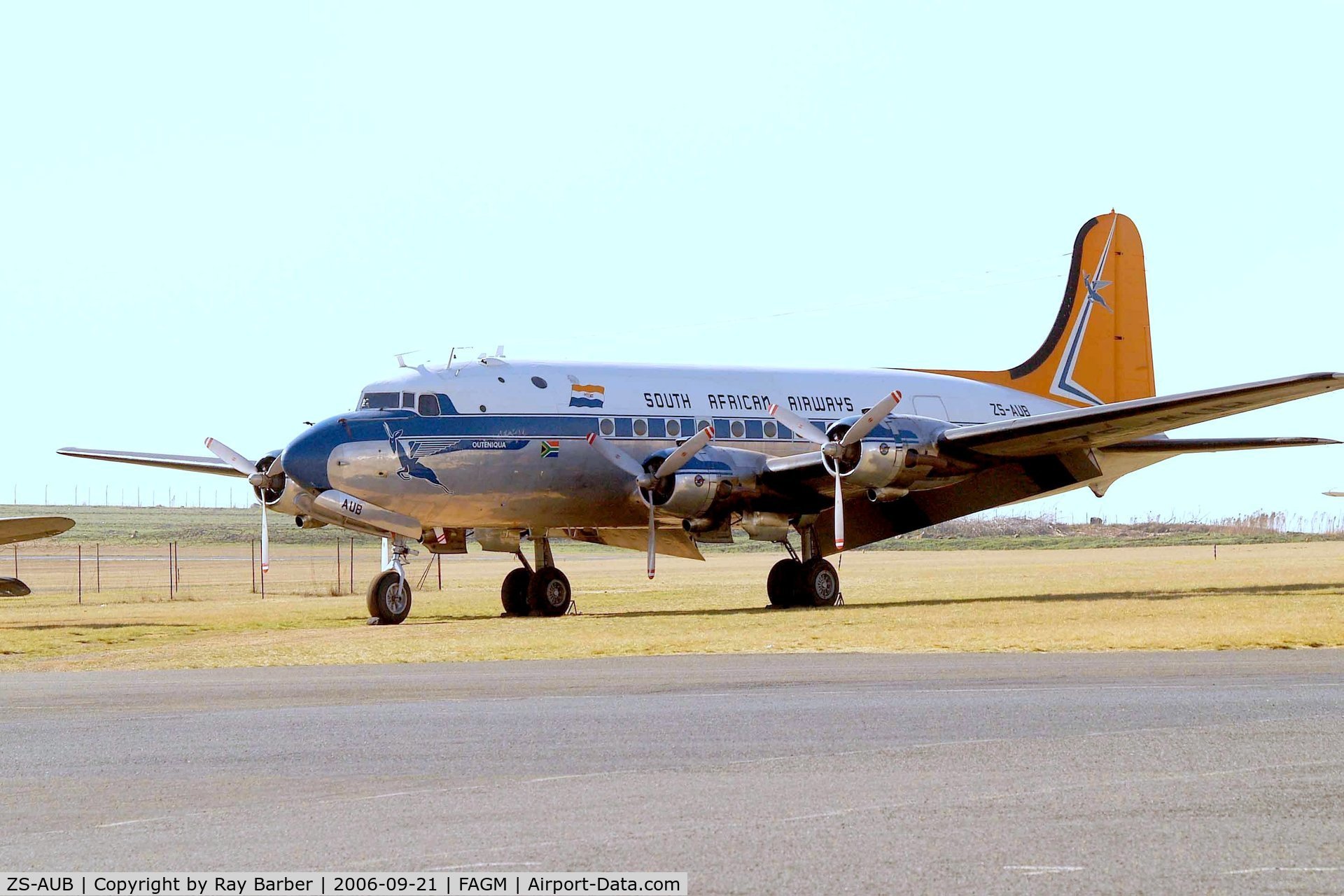 ZS-AUB, 1946 Douglas DC-4-1009 Skymaster C/N 42984, Douglas DC-4-1009 Skymaster [42984] (South African Airways Historic Flight) Johannesburg-Rand~ZS 21/09/2006