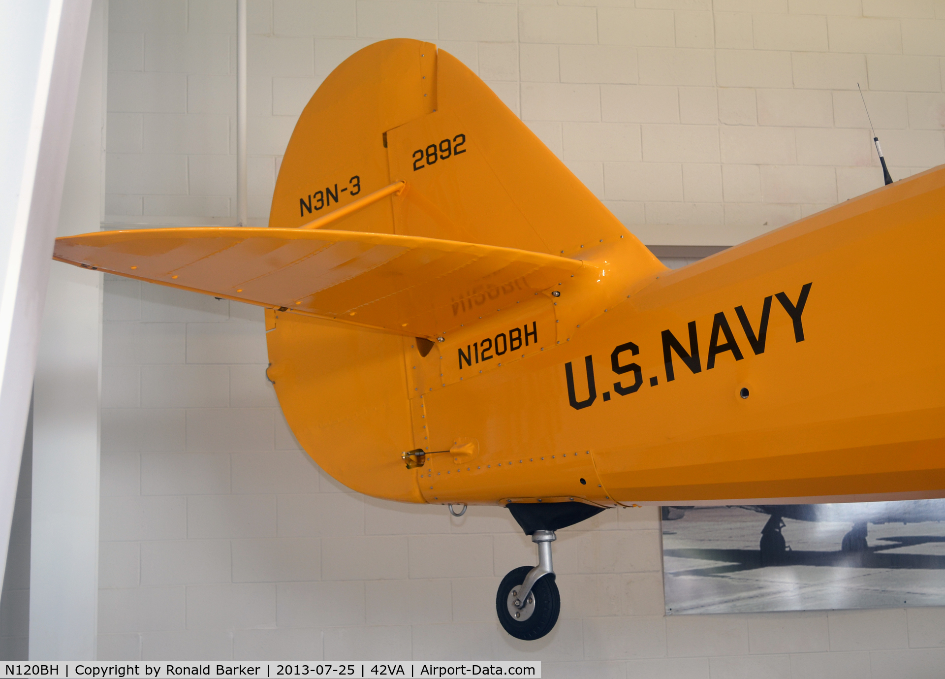 N120BH, 1941 Naval Aircraft Factory N3N-3 C/N 2892, Tail assemble, Military Aviation Museum, Pungo, VA