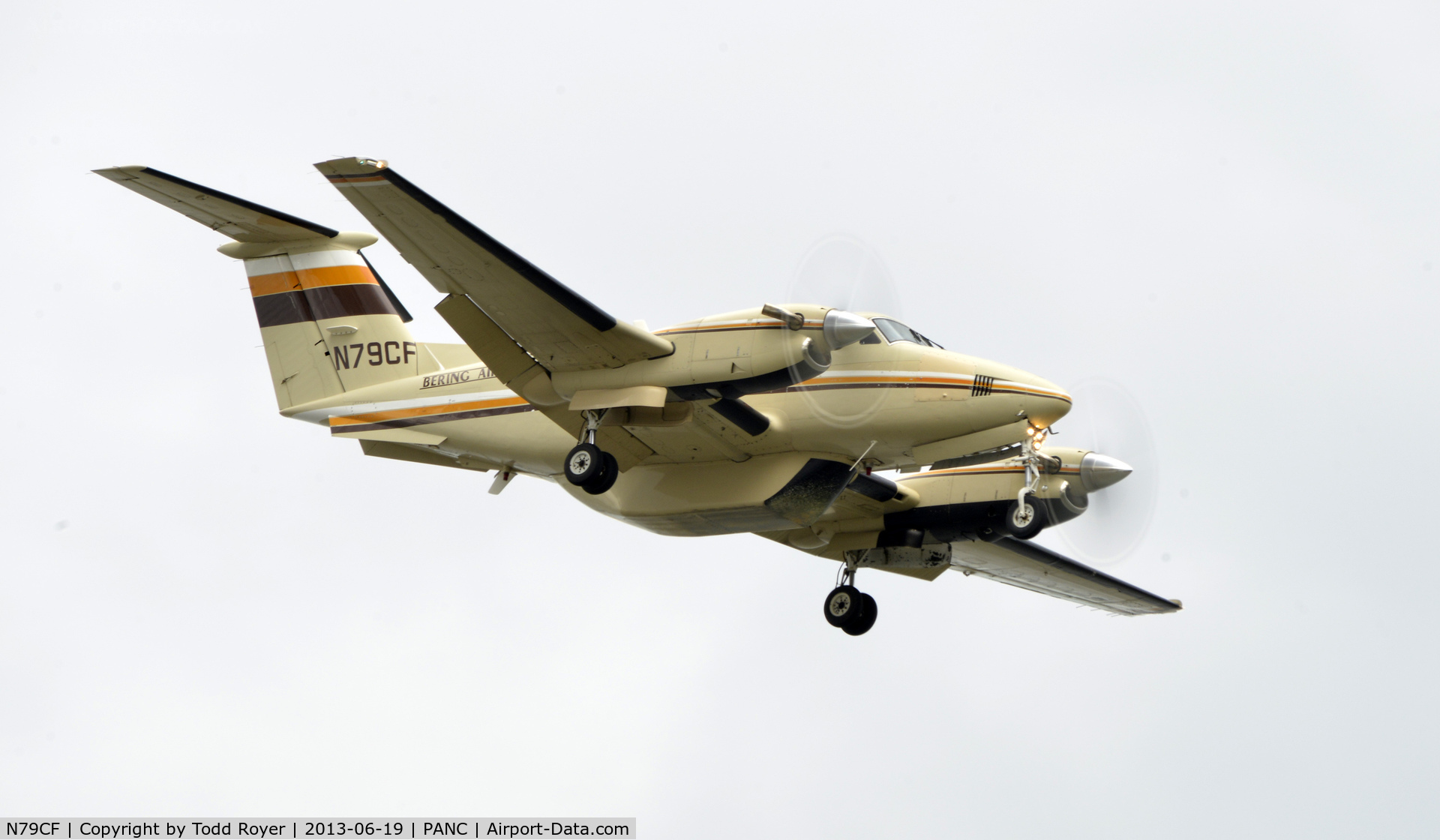 N79CF, 1978 Beech 200 C/N BB-441, Landing at Anchorage