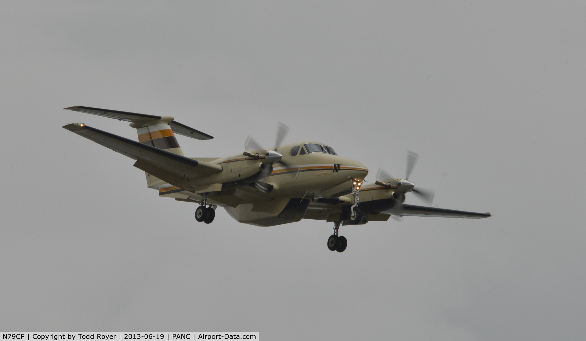 N79CF, 1978 Beech 200 C/N BB-441, Arriving at Anchorage