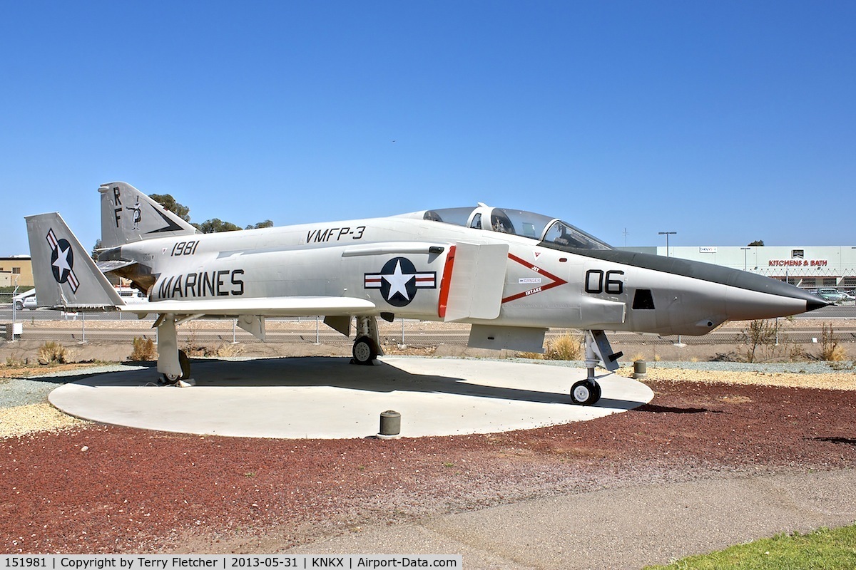 151981, McDonnell RF-4B Phantom C/N 1012, Displayed at the Flying Leatherneck Aviation Museum in San Diego, California