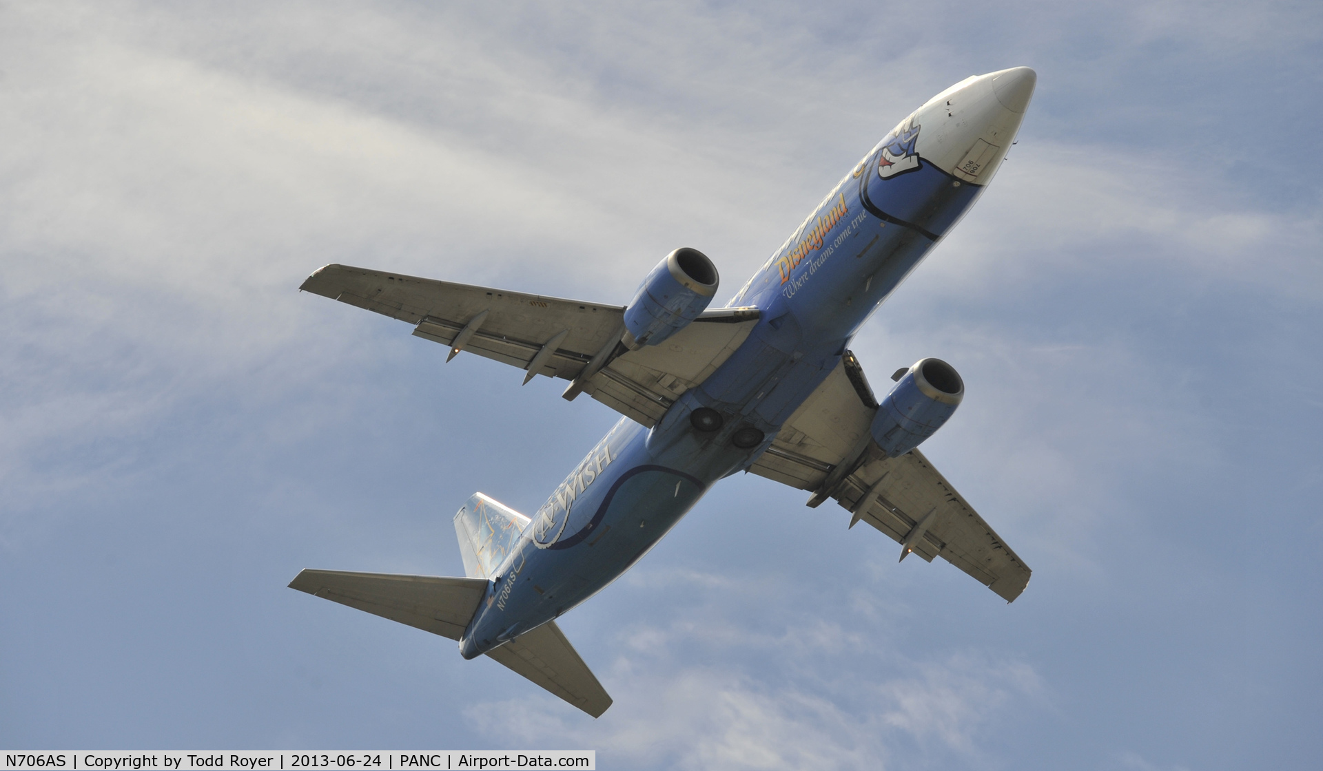N706AS, 1998 Boeing 737-490 C/N 28894, Departing Anchorage