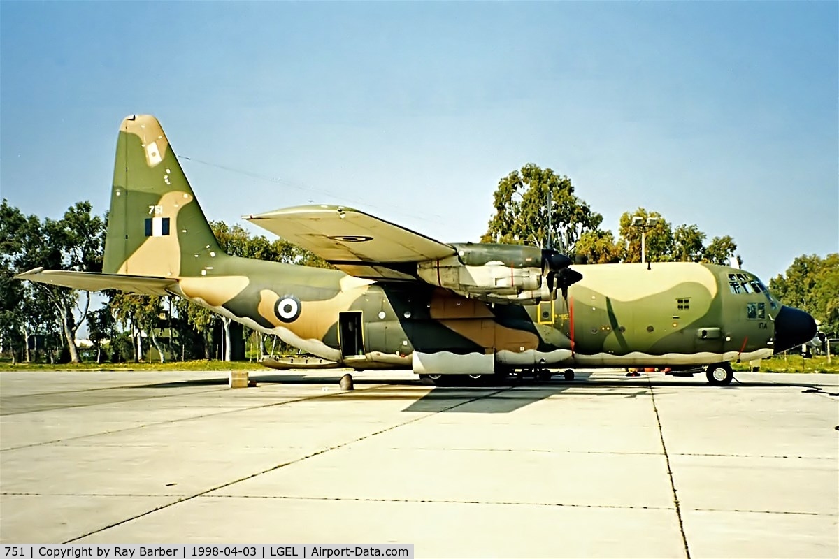 751, 1977 Lockheed C-130H Hercules C/N 382-4732, Lockheed C-130H Hercules [4732] (Greek Air Force) Elefsis~SX 03/04/1998