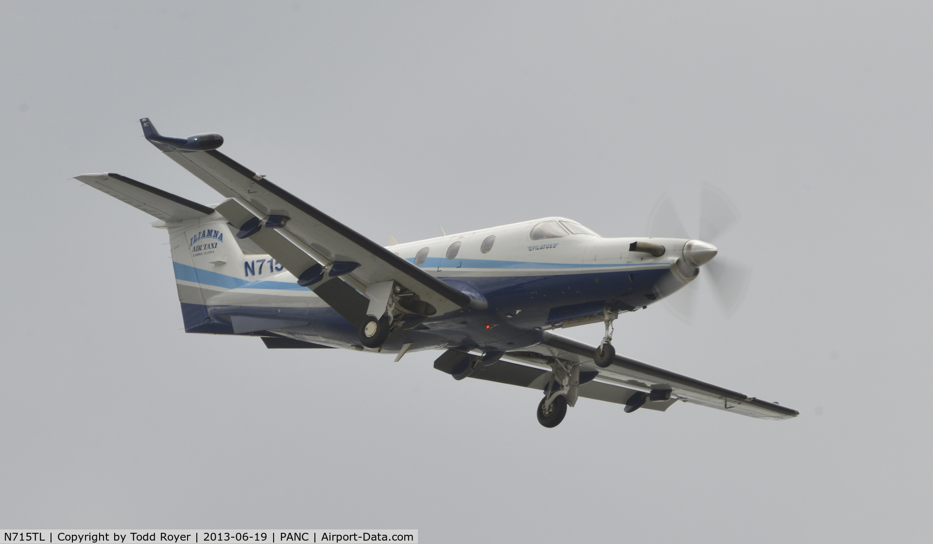 N715TL, 2004 Pilatus PC-12/45 C/N 548, Arriving at Anchorage
