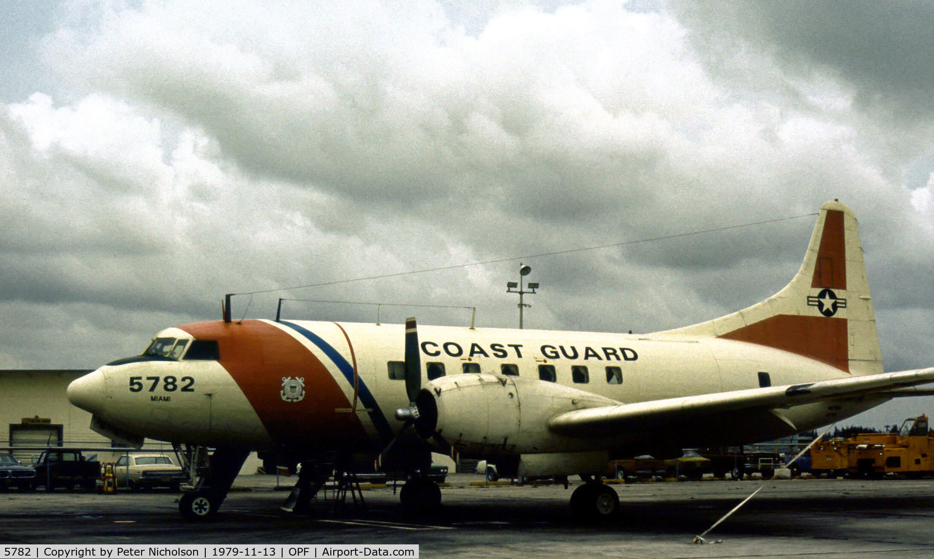 5782, 1952 Convair HC-131A (C-131A) Samaritan C/N 53-2, US Coast Guard HC-131A Samaritan as seen at Opa-Locka in November 1979.