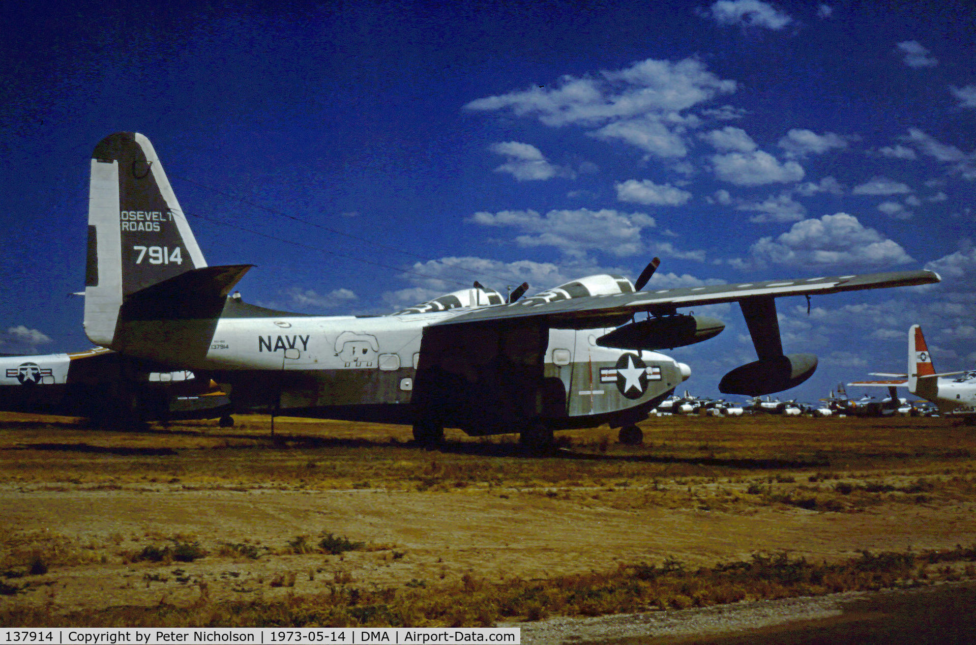 137914, Grumman HU-16C (UF-1) Albatross C/N G-387, HU-16C Albatross in storage in May 1973 at what was then known as the Military Aircraft Storage & Disposition Centre (MASDC).