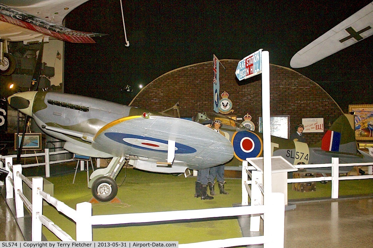 SL574, 1945 Supermarine 361 Spitfire LF.XVIe C/N CBAF.IX.4688, Preserved at San Diego Air and Space Museum , Balboa Park , San Diego