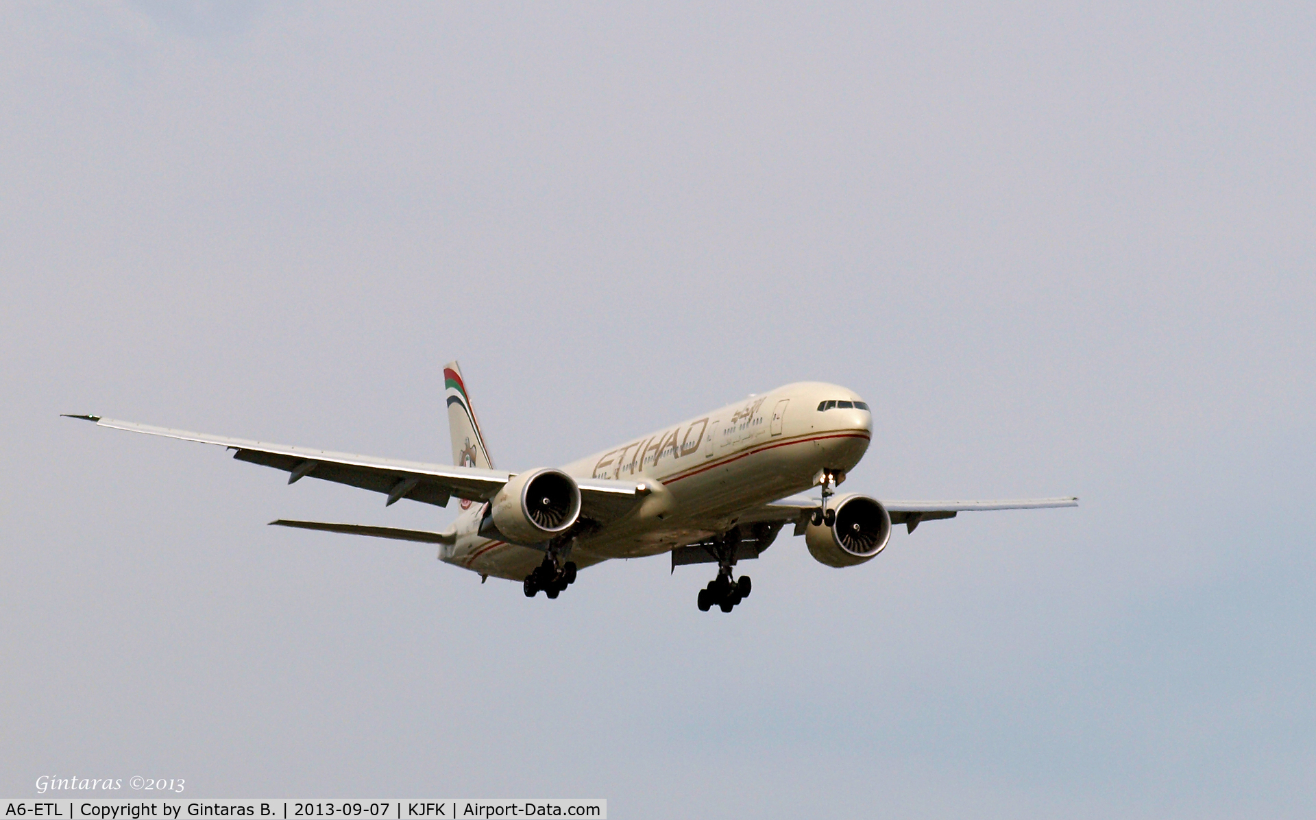 A6-ETL, 2012 Boeing 777-3FX/ER C/N 39687, Coming to a landing on 22L @ JFK