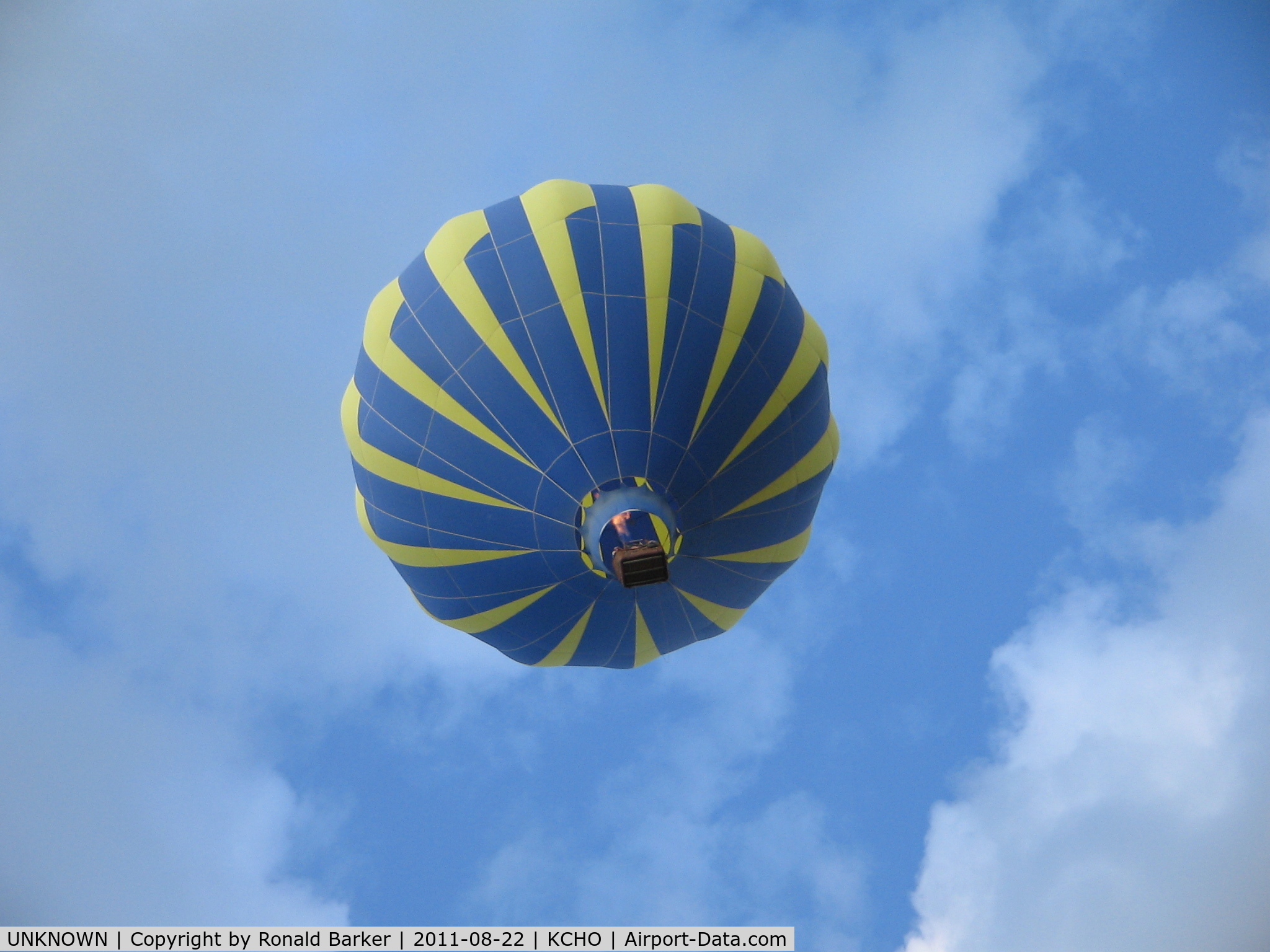 UNKNOWN, Balloons Various C/N Unknown, Hot air balloon from from the direction of CHO