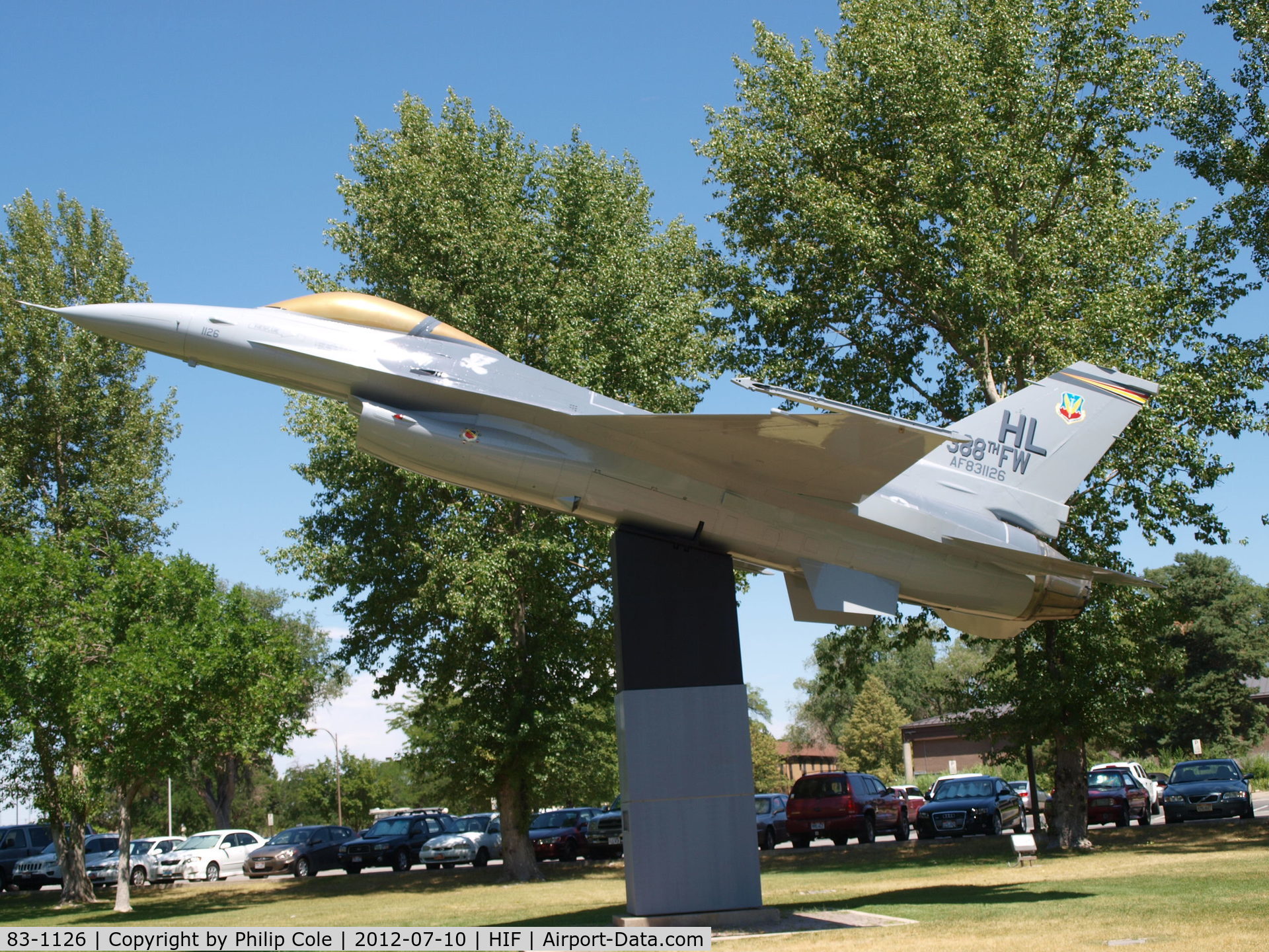 83-1126, 1983 General Dynamics F-16C Fighting Falcon C/N 5C-9, Hill Memorial Park