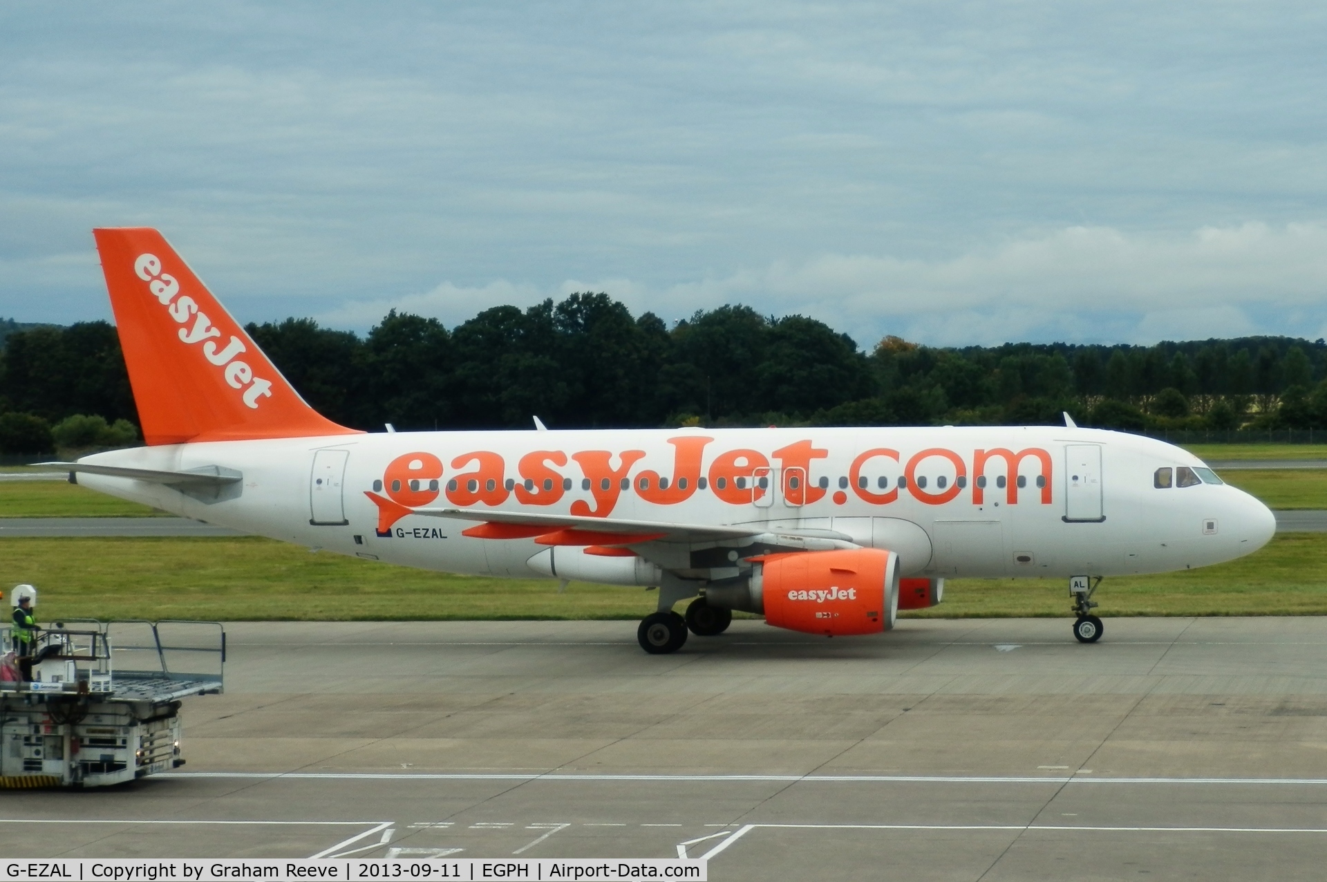 G-EZAL, 2006 Airbus A319-111 C/N 2754, Just landed at Edinburgh.