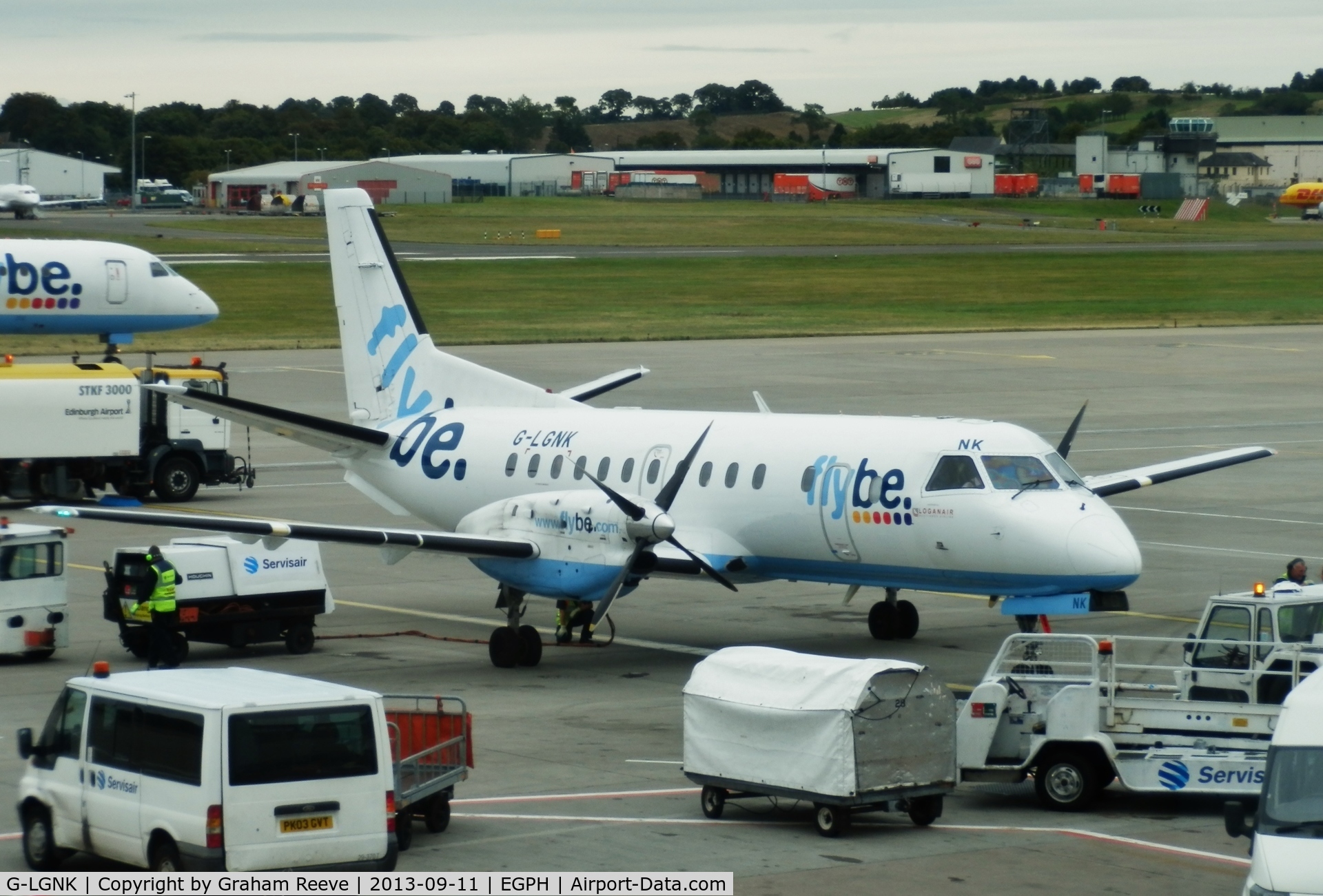 G-LGNK, 1990 Saab 340B C/N 340B-185, A rather busy scene prior to departure.