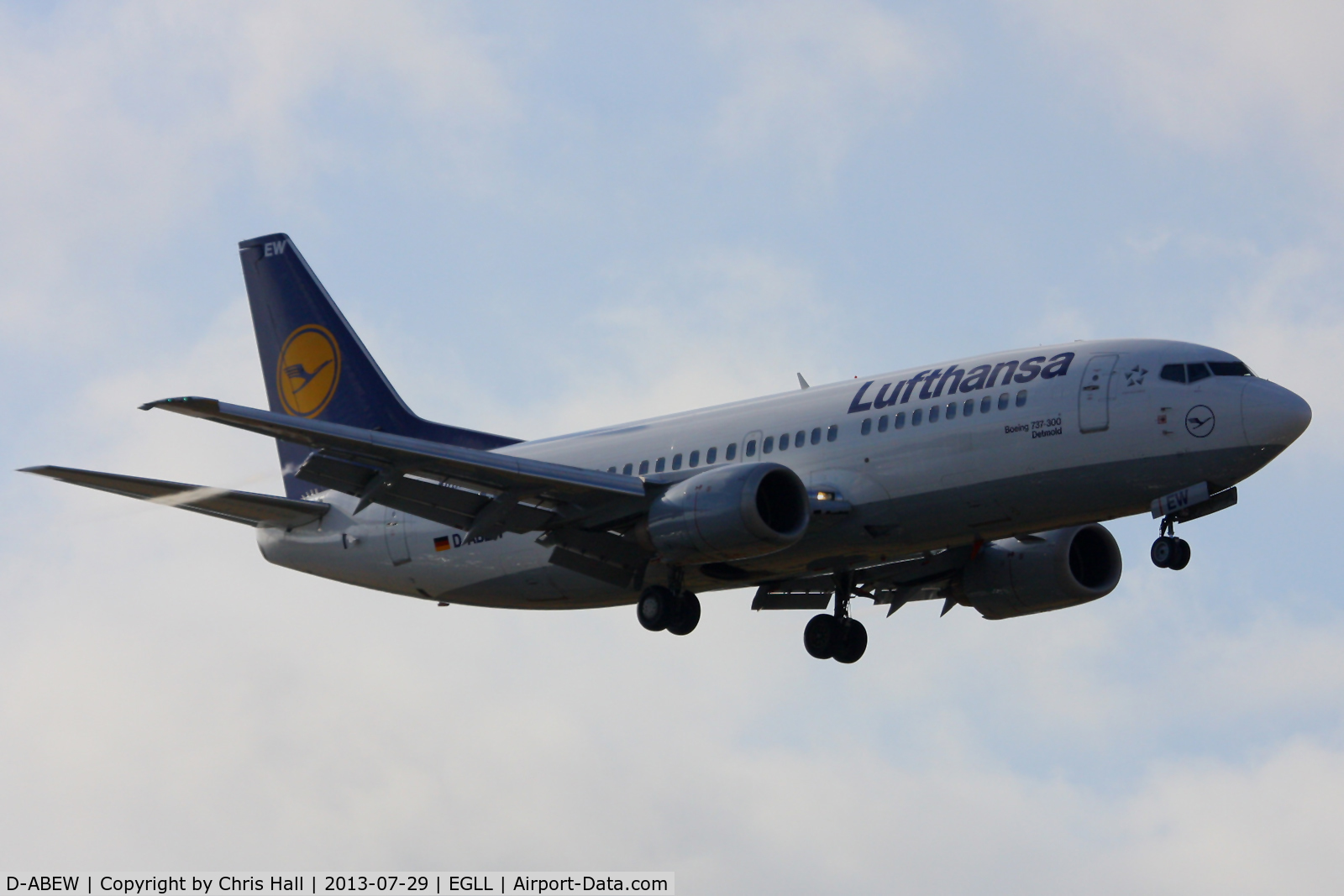 D-ABEW, 1995 Boeing 737-330 C/N 27905, Lufthansa