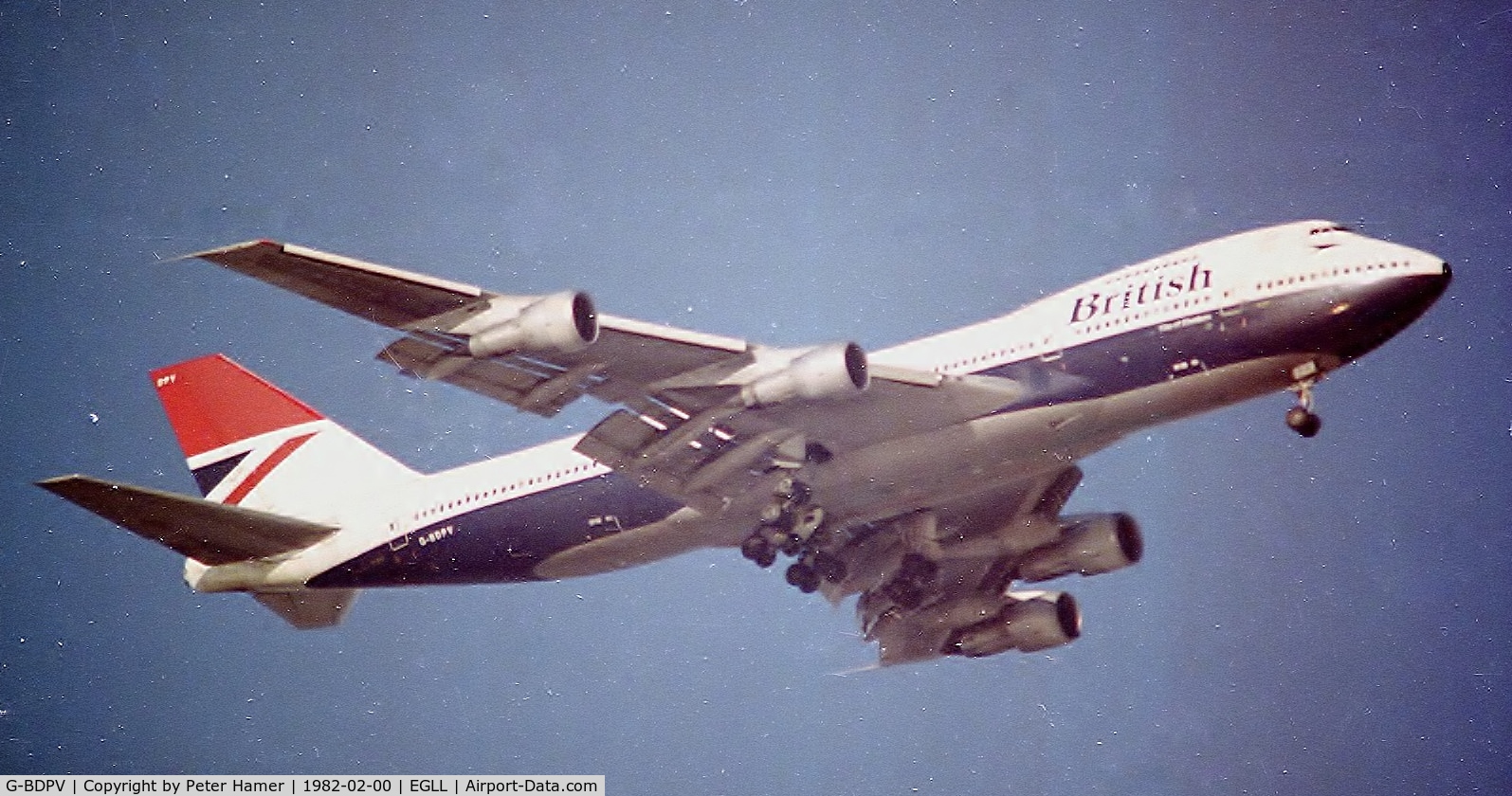 G-BDPV, 1976 Boeing 747-136 C/N 21213, Landing at Heathrow