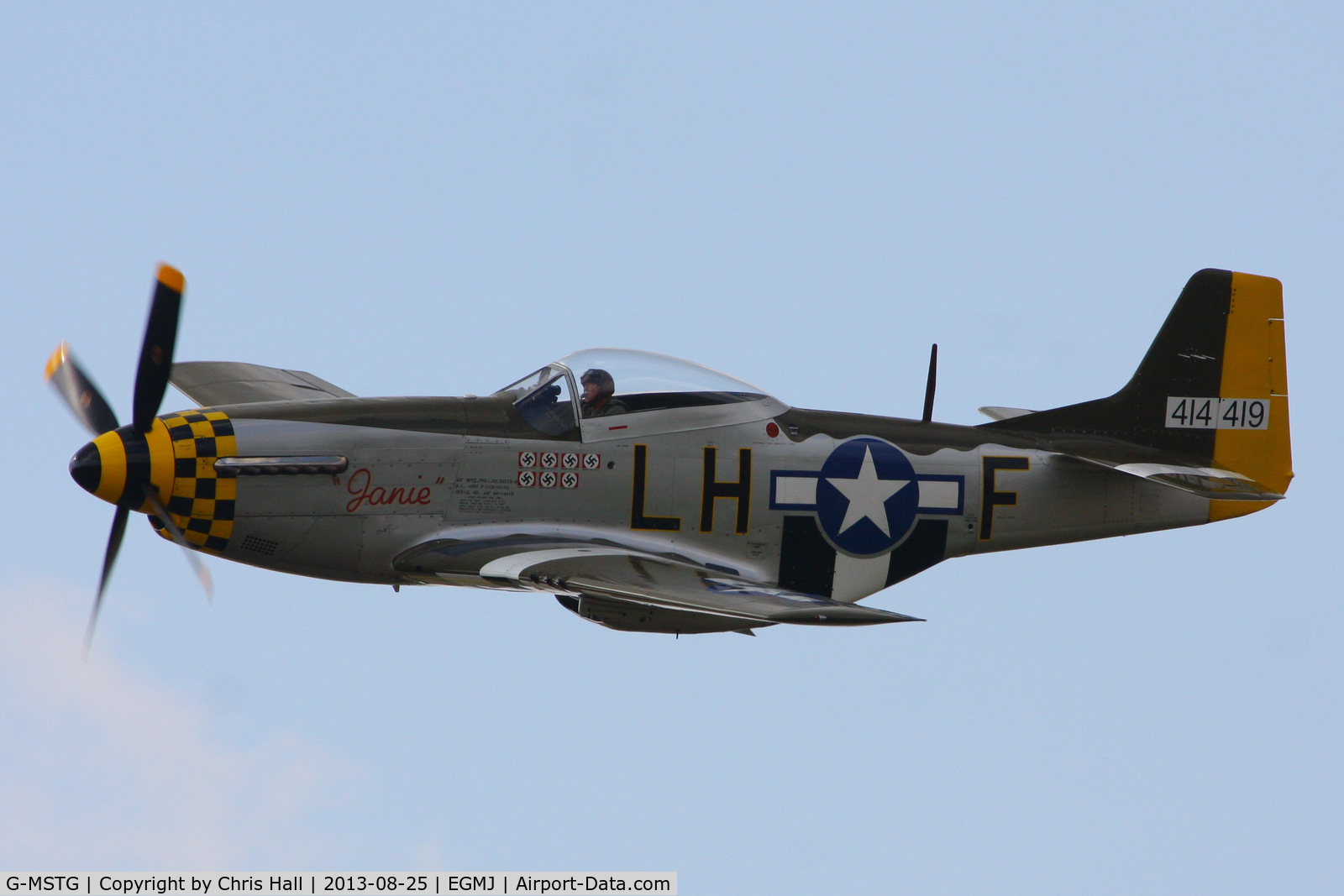 G-MSTG, 1945 North American P-51D Mustang C/N 124-48271, at the Little Gransden Air & Vintage Vehicle Show