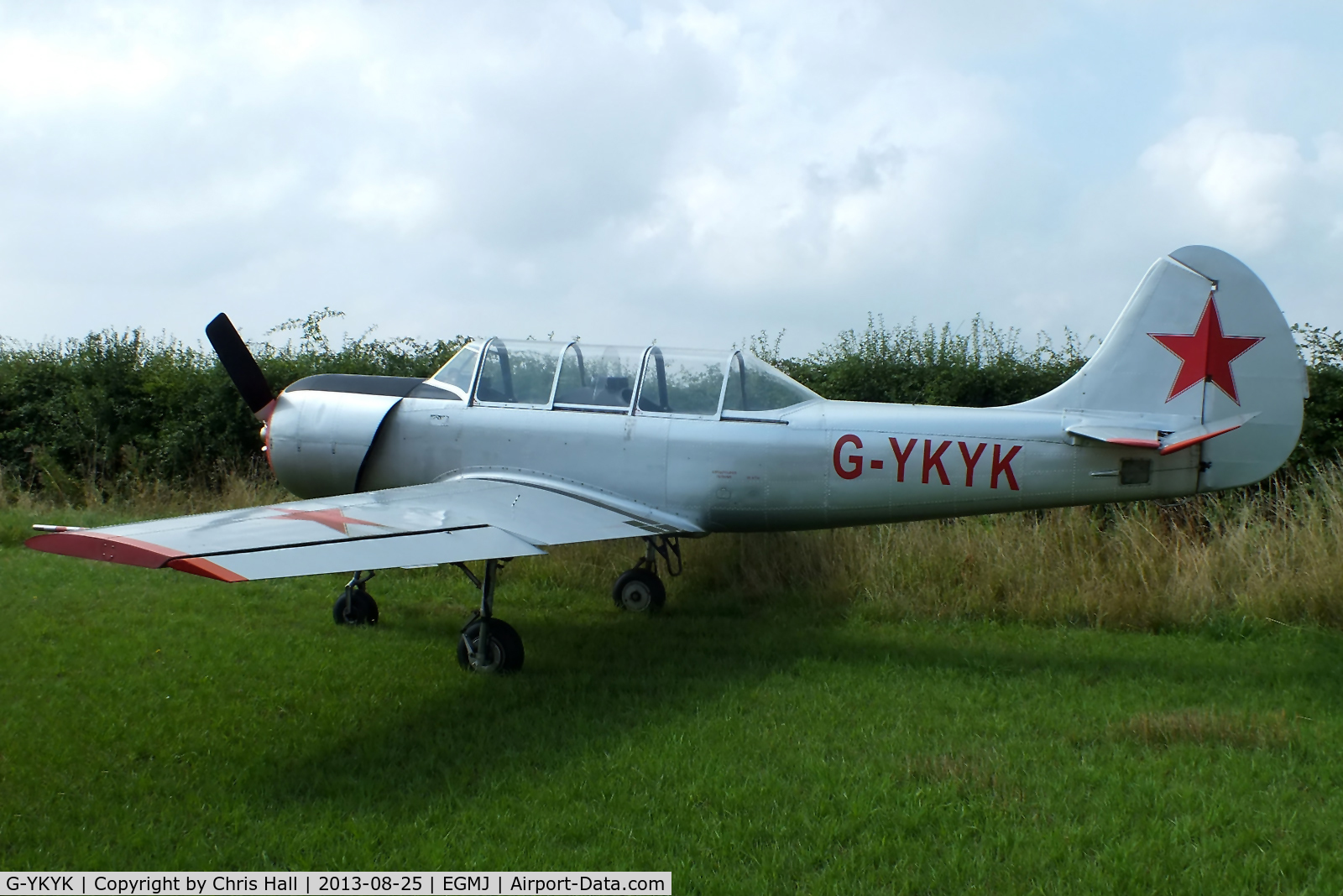 G-YKYK, 1998 Yakovlev (Aerostar) Yak-52 C/N 9812106, at the Little Gransden Air & Vintage Vehicle Show