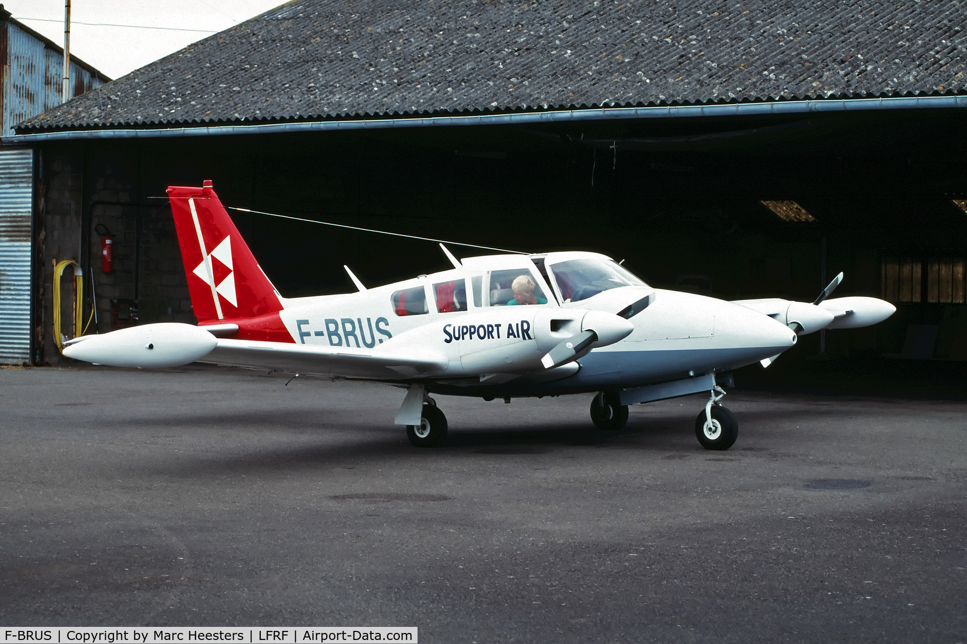 F-BRUS, 1969 Piper PA-30-160 B Twin Comanche C/N 30-1816, F-BRUS mid-July 1996 on Granville airport, France