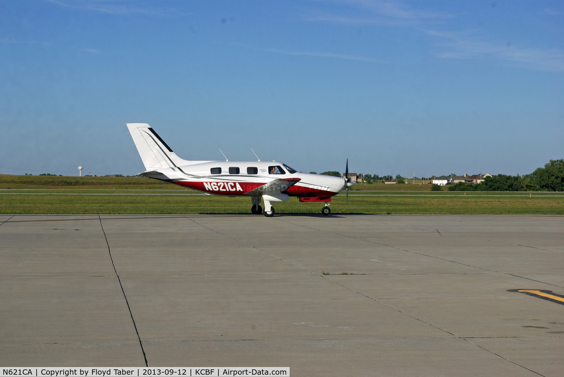 N621CA, 1995 Piper PA-46-350P Malibu Mirage C/N 4636008, Just landed