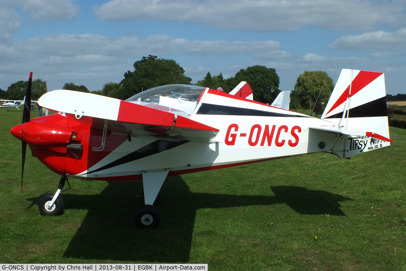 G-ONCS, 1972 Slingsby Tipsy T-66 Nipper 3 C/N PFA 1390, at the LAA Rally 2013, Sywell