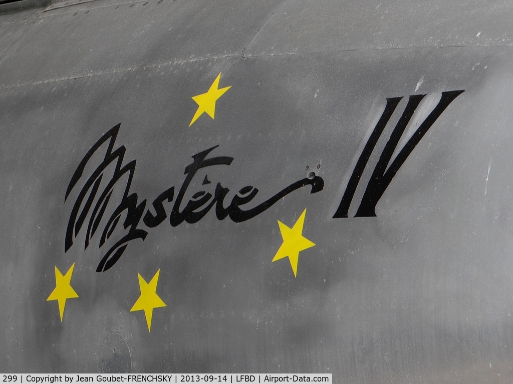 299, Dassault Mystere IVA C/N 299, Conservatoire de l'Air et de l'Espace, BA106