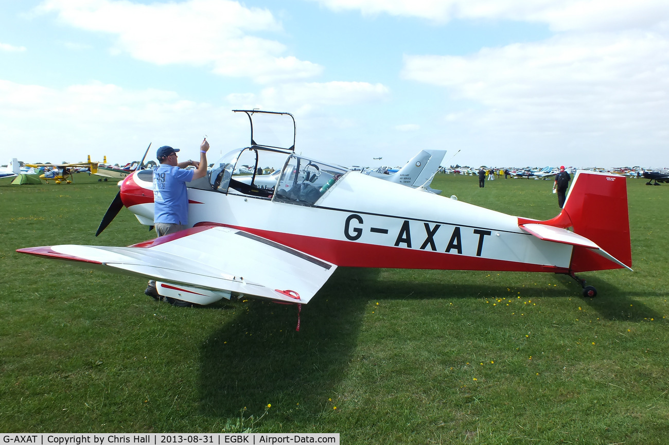 G-AXAT, 1958 Jodel D-117A C/N 836, at the LAA Rally 2013, Sywell