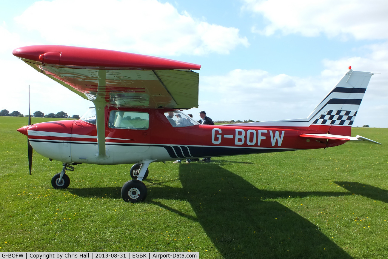 G-BOFW, 1975 Cessna A150M Aerobat C/N A150-0612, at the LAA Rally 2013, Sywell