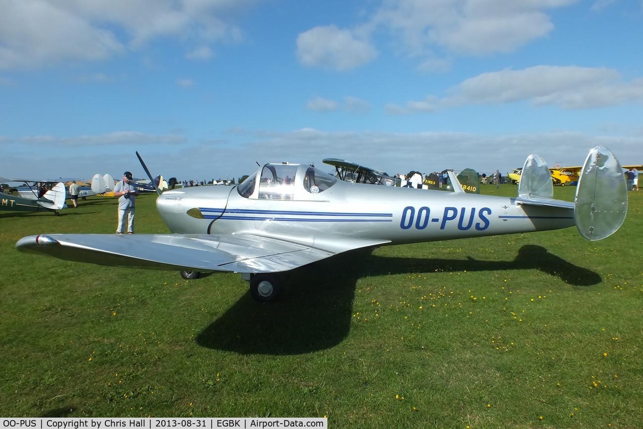 OO-PUS, 1947 Erco 415D Ercoupe C/N 4577, at the LAA Rally 2013, Sywell