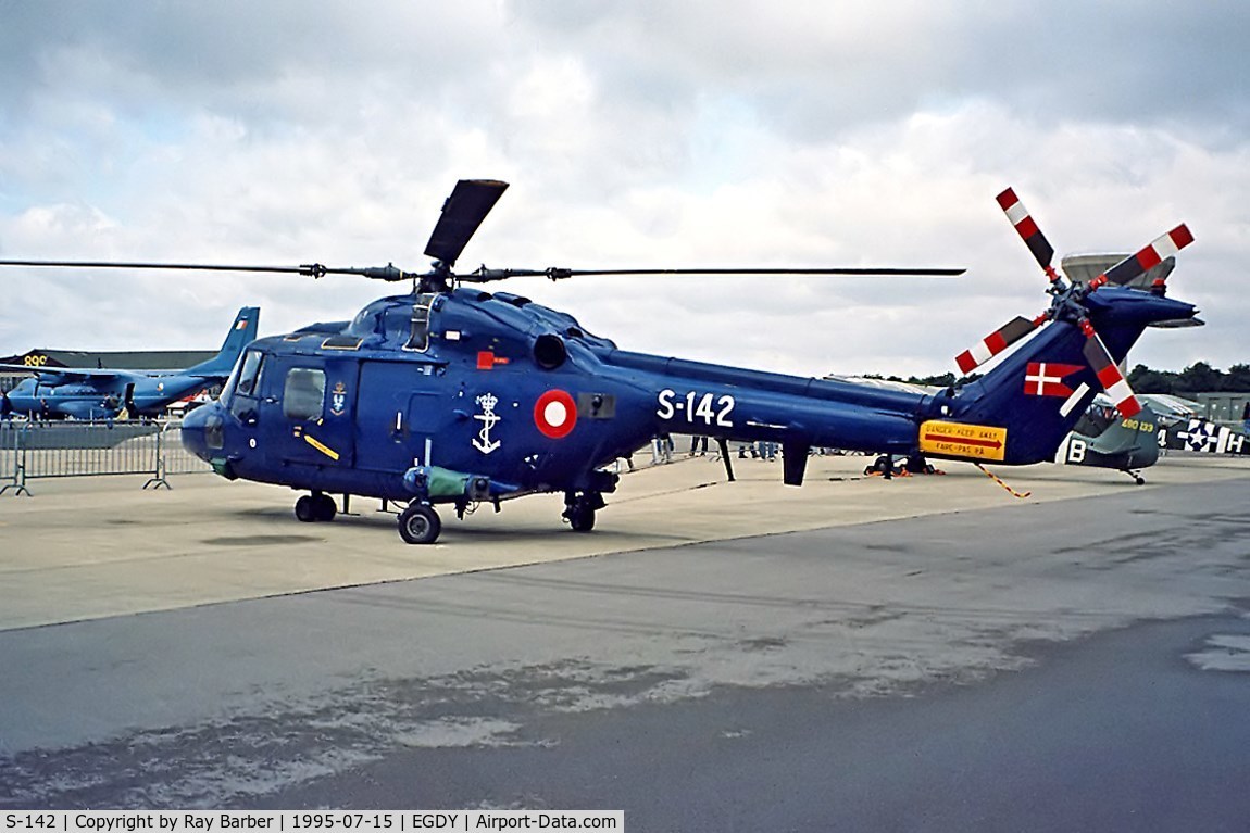 S-142, Westland Lynx Mk.80 C/N 142, Westland Lynx Mk.80 [142] (Royal Danish Navy) RNAS Yeovilton~G 15/07/1995.
