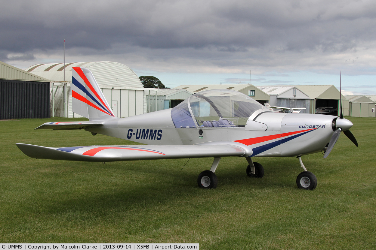 G-UMMS, 2005 Cosmik EV-97 TeamEurostar UK C/N 2316, Cosmik EV-97 TeamEurostar UK. Fishburn Airfield, September 2013.