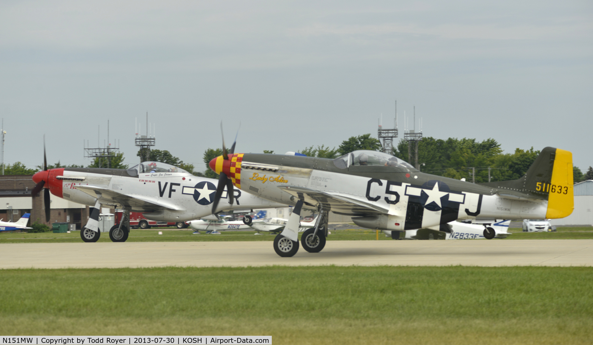 N151MW, 1945 North American P-51D Mustang C/N 124-48386, Airventure 2013