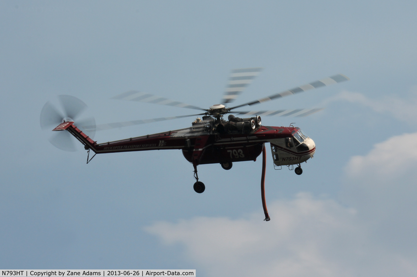 N793HT, Sikorsky S64 C/N 67-18427, Working the Jaroso Fire in the Pecos Wilderness.