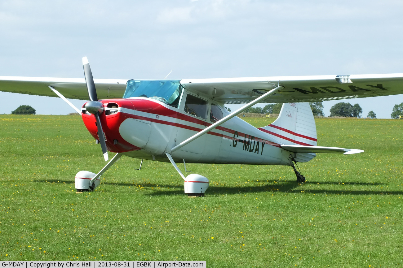 G-MDAY, 1954 Cessna 170B C/N 26350, at the LAA Rally 2013, Sywell