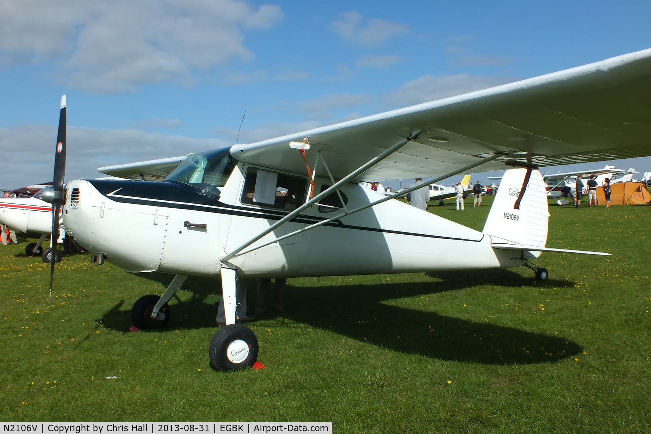 N2106V, 1948 Cessna 120 C/N 14627, at the LAA Rally 2013, Sywell