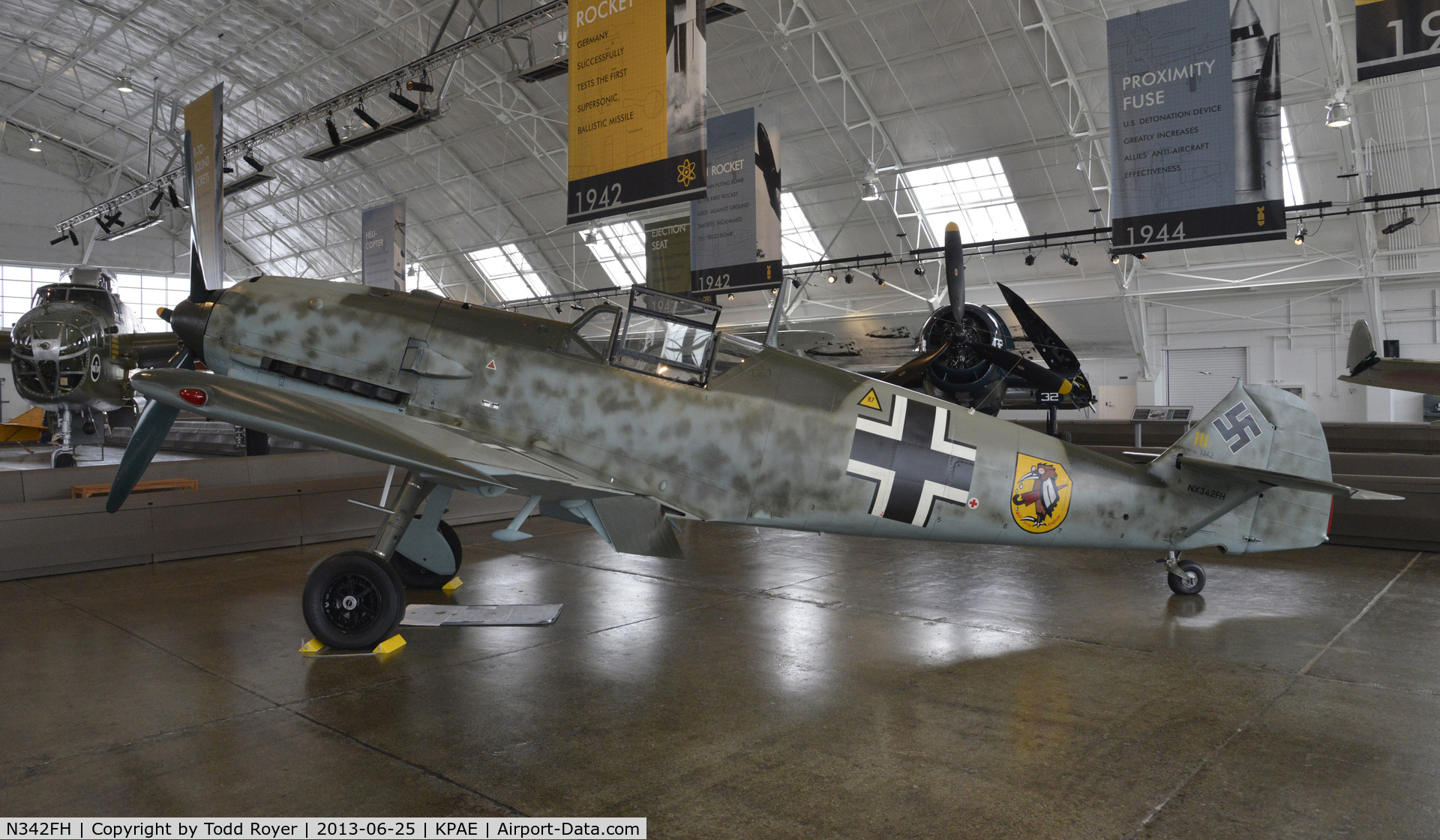N342FH, 1939 Messerschmitt Bf-109E C/N 1342, Part of the Flying Heritage Collection