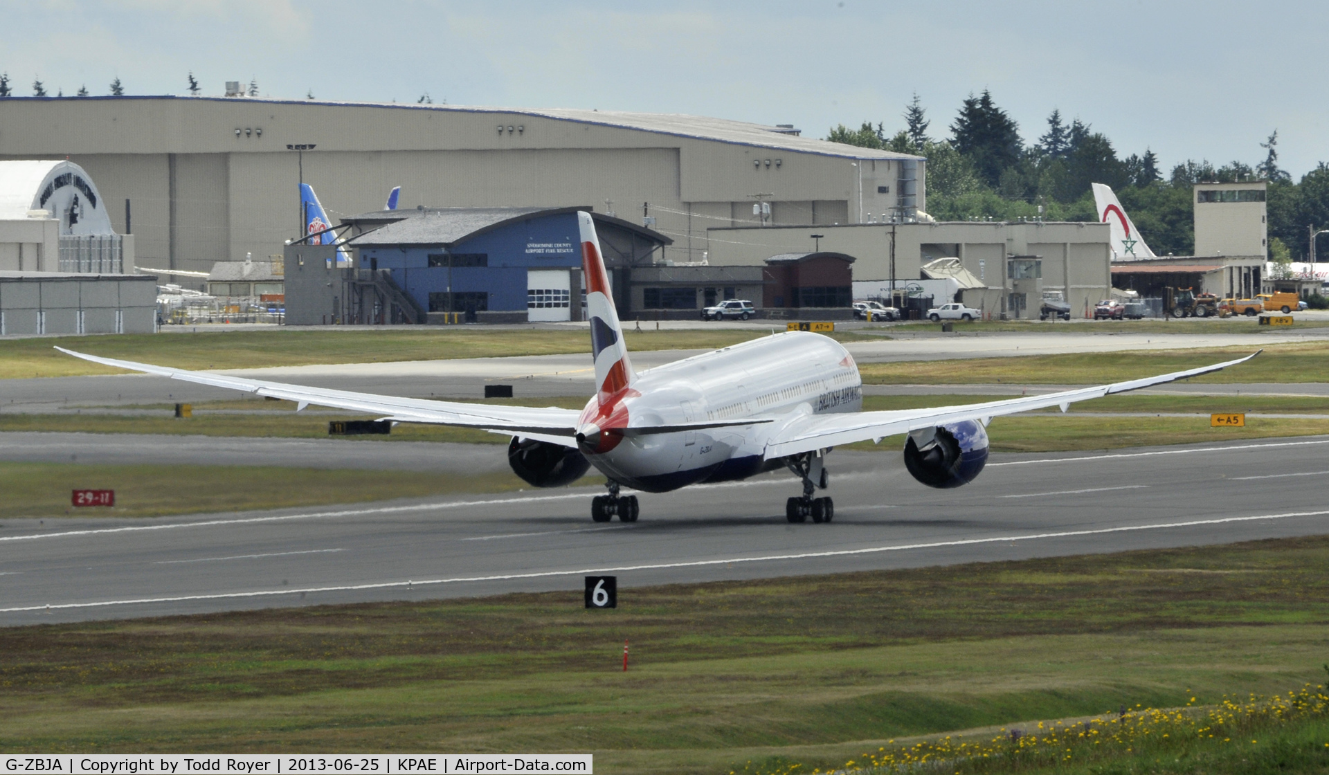 G-ZBJA, 2013 Boeing 787-8 Dreamliner C/N 38609, Departing Paine Field