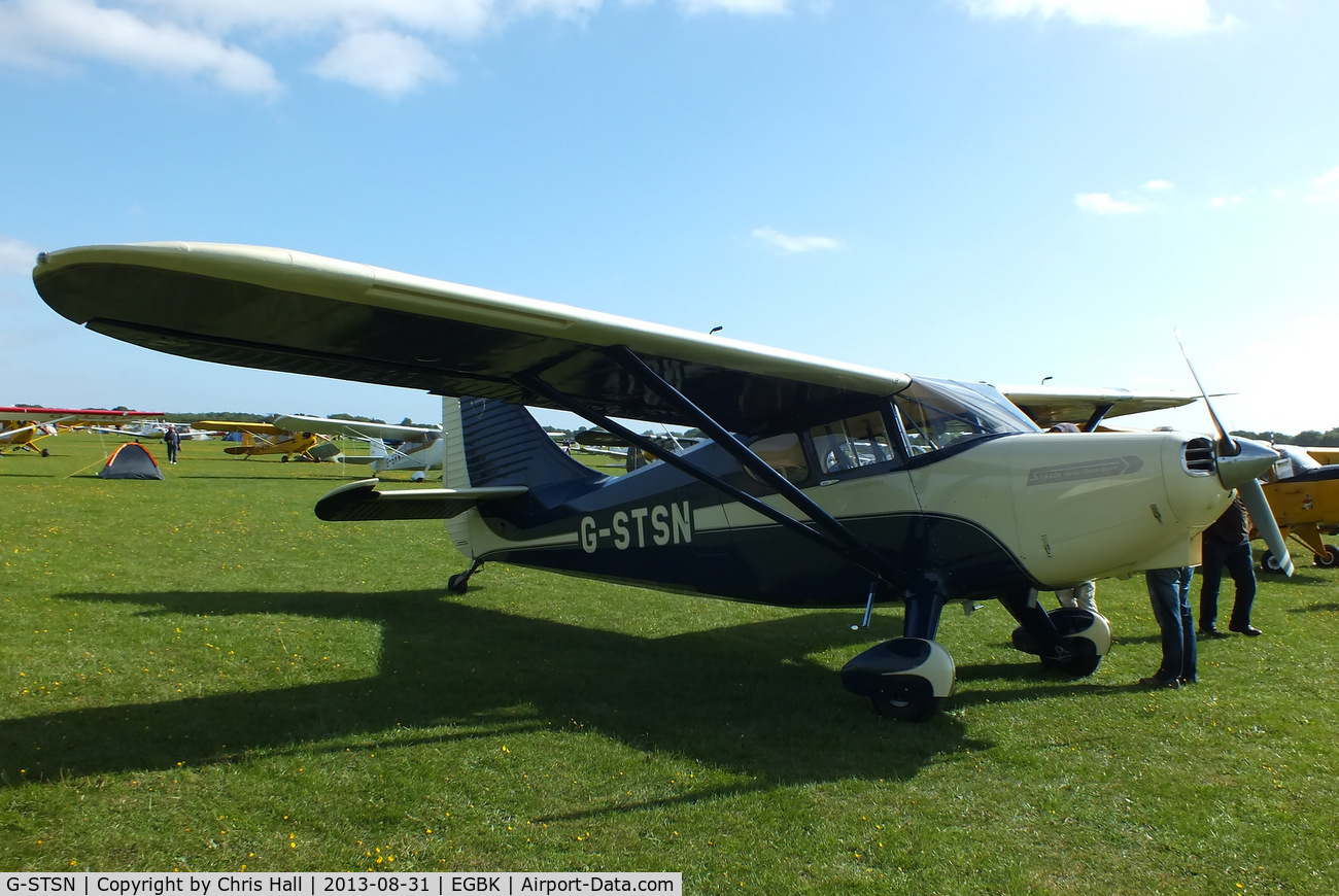 G-STSN, 1948 Stinson Flying Station Wagon C/N 108-4352, at the LAA Rally 2013, Sywell