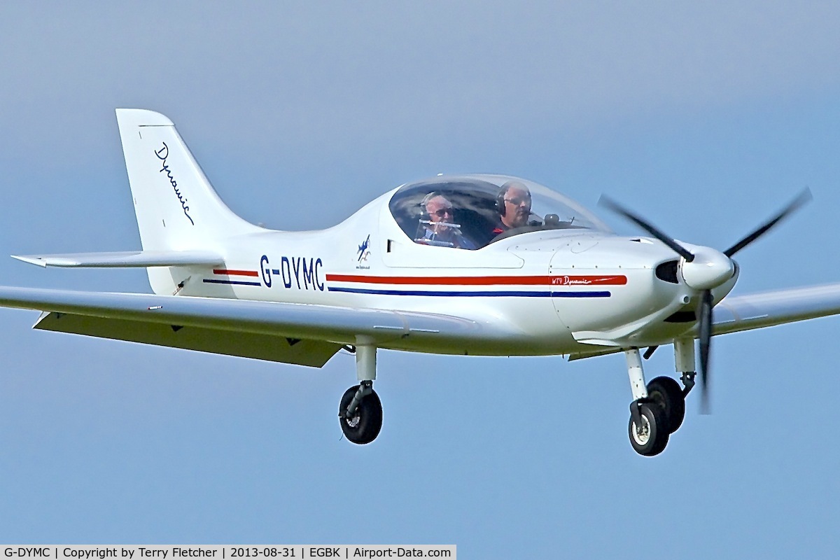 G-DYMC, 2007 Aerospool WT-9 UK Dynamic C/N DY200/2007, Arriving at the 2013 Light Aircraft Association Rally at Sywell in the UK