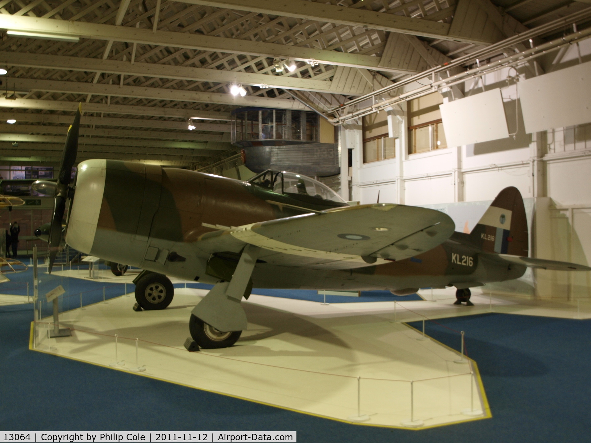13064, 1945 Republic P-47D Thunderbolt C/N 399-55834, RAF Museum, Hendon Painted as KL216