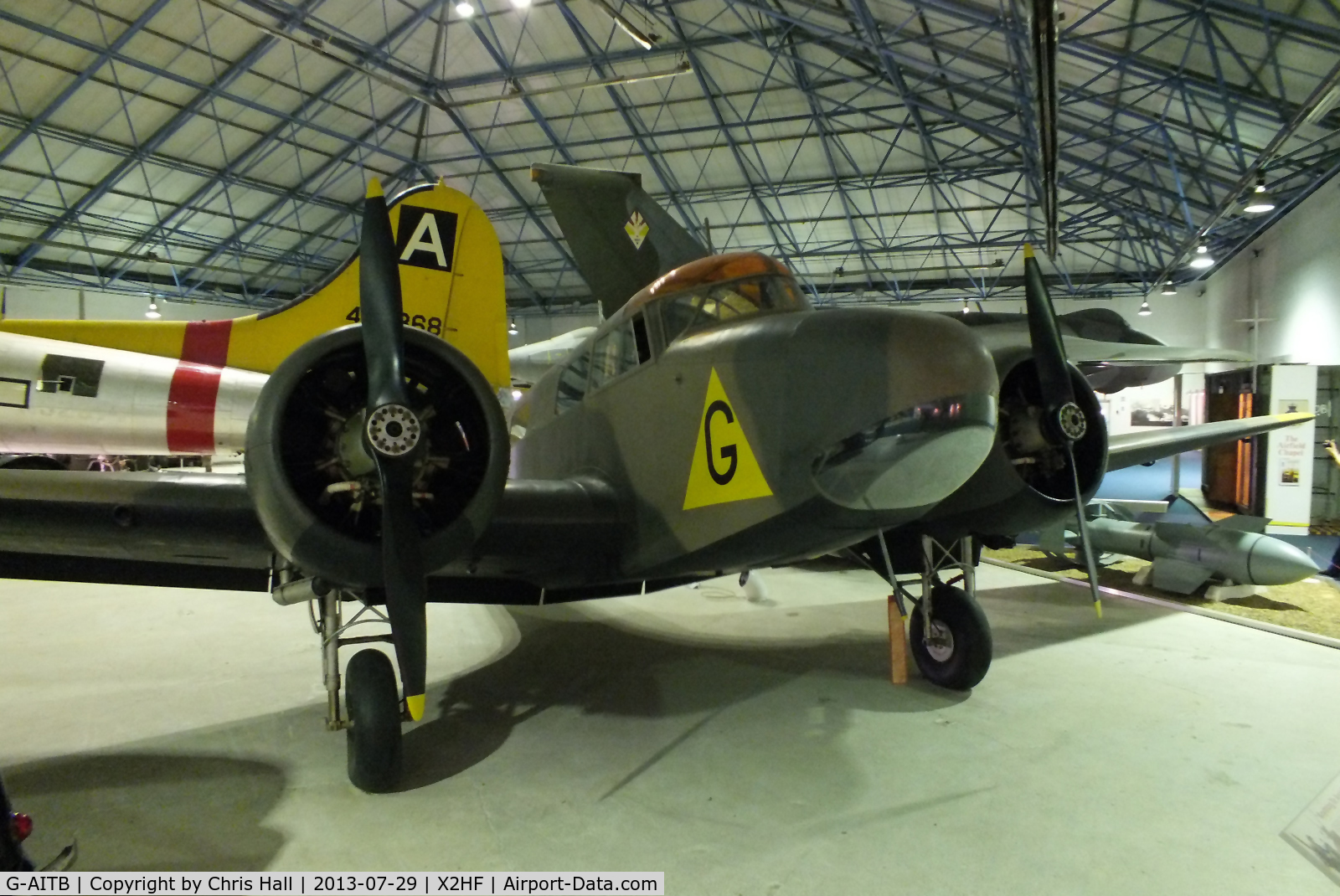 G-AITB, Airspeed AS.40 Oxford I C/N MP425, Displayed at the RAF Museum, Hendon