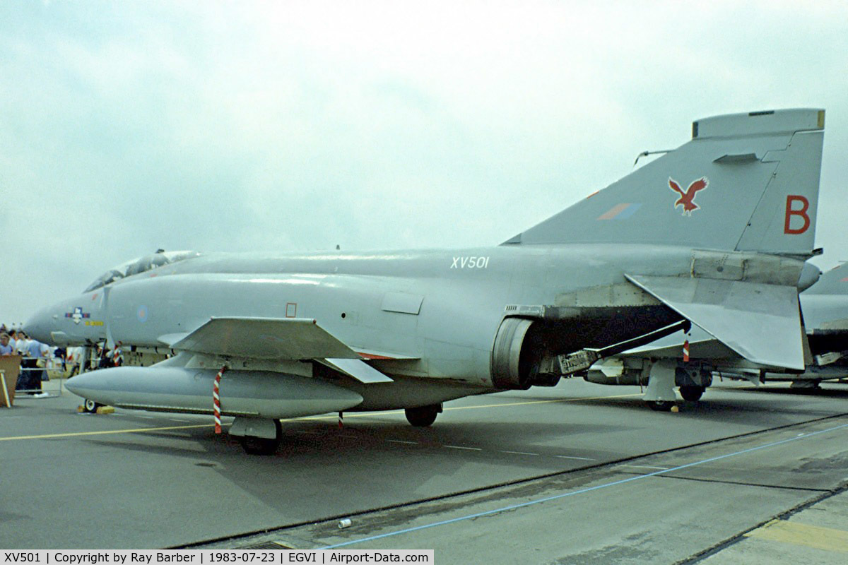 XV501, 1969 McDonnell Douglas Phantom FGR2 C/N 3507, McDonnell-Douglas F-4M FGR.2 Phantom II [3507] (Royal Air Force) RAF Greenham Common~G 23/07/1983